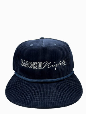 Kazoku Nightz Corduroy SnapBack Hat Navy Blue