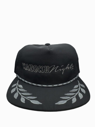 Kazoku Nightz 5 Panel Leaf SnapBack Hat Black\Grey