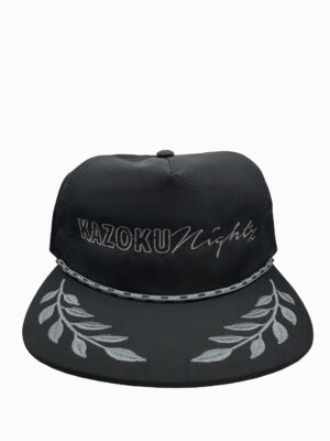 Kazoku Nightz 5 Panel Leaf SnapBack Hat Black\Grey